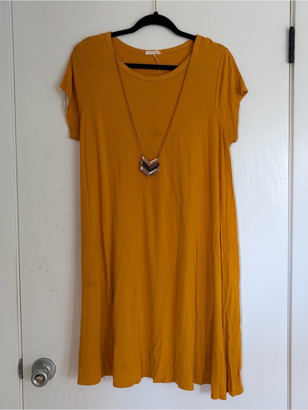 Pinc Mustard Yellow Mini Dress